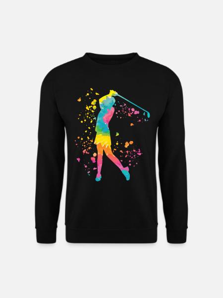 Golfer Colorsplash Kinder Miniaturgolf - Unisex Pullover - Schwarz