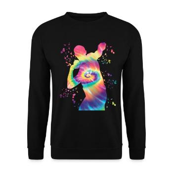 Lanceur de poids Colorsplash Lancer de poids - Sweat-shirt Unisexe - noir - Devant - Alina (178cm) & Michal (187cm)