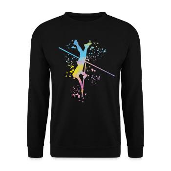 Stabhochspringer Kids Stabhochsprung - Unisex Pullover - Schwarz - Vorne - Alina (178cm) & Michal (187cm)