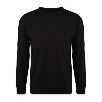Hochspringer Wasserfarben Hochsprung - Unisex Pullover - Schwarz - Vorne - Alina (178cm) & Michal (187cm)