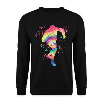 Lanceur de poids Colorsplash Lancer de poids - Sweat-shirt Unisexe - noir - Devant - Alina (178cm) & Michal (187cm)