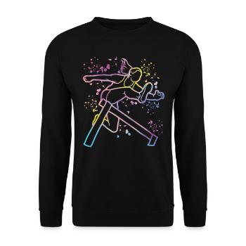 Hurdle Run Obstacle Course Kids Hurdle Run - Unisex Sweatshirt - black - Front - Alina (178cm) & Michal (187cm)