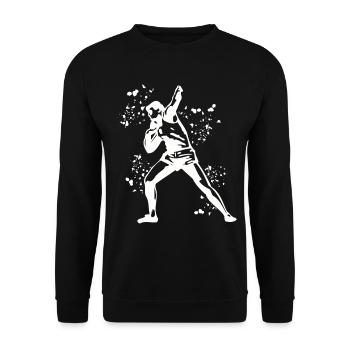 Lanceur de poids Colorsplash Lancer de poids - Sweat-shirt Unisexe - noir - Devant - Alina (178cm) & Michal (187cm)