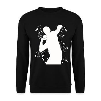 Lanceur de poids Colorsplash Lancer de poids - Sweat-shirt Unisexe - noir - Devant - Alina (178cm) & Michal (187cm)