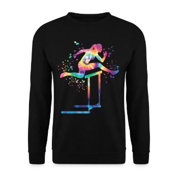 Hurdle Run Obstacle Course Kids Hurdle Run - Unisex Sweatshirt - black - Front - Alina (178cm) & Michal (187cm)