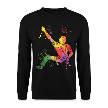 Bloc Colorsplash Bloc de bloc - Sweat-shirt Unisexe - noir - Devant - Alina (178cm) & Michal (187cm)