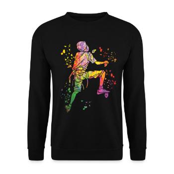 Bloc Colorsplash Bloc de bloc - Sweat-shirt Unisexe - noir - Devant - Alina (178cm) & Michal (187cm)
