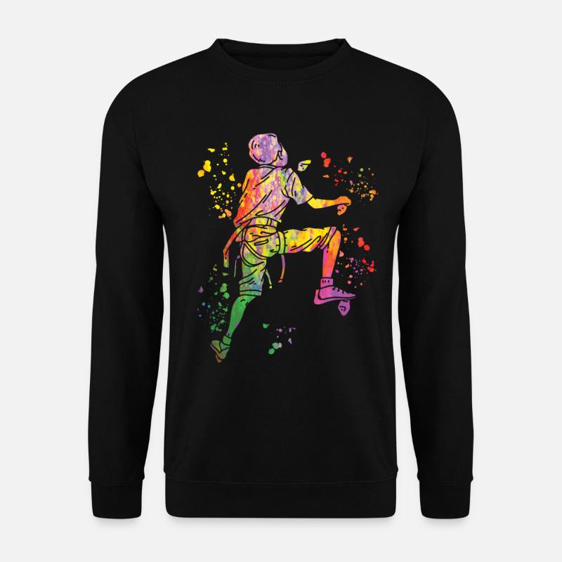 Boulderer Colorsplash Boulder Bouldering - Unisex Sweatshirt - black