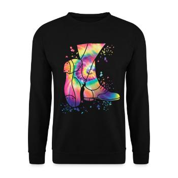 Tap Dancers Tap Dancing Kids Tap Dance - Unisex Sweatshirt - black - Front - Alina (178cm) & Michal (187cm)