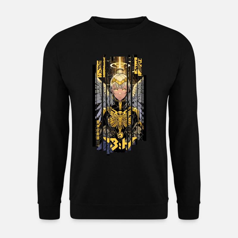 Ver.1 - Cyborg Engel oder Kanji - Unisex Pullover - Schwarz