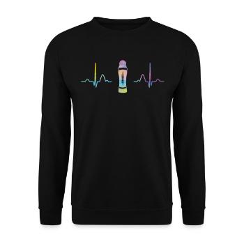 Bingo Dauber Heartbeat Ekg Bingo - Unisex Pullover - Schwarz - Vorne - Alina (178cm) & Michal (187cm)