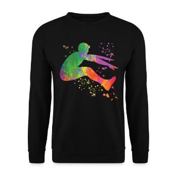 Long Jumpers Long Jump Kids Long Jump - Unisex Sweatshirt - black - Front - Alina (178cm) & Michal (187cm)