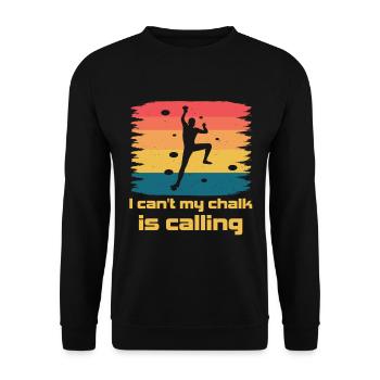 Boulderer I Cant My Chalk Bouldering - Unisex Pullover - Schwarz - Vorne - Alina (178cm) & Michal (187cm)