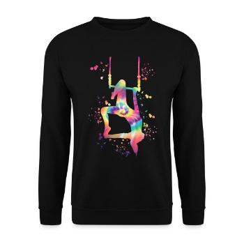 Aerialist Cloud Swing Kinder Trapez - Unisex Pullover - Schwarz - Vorne - Alina (178cm) & Michal (187cm)