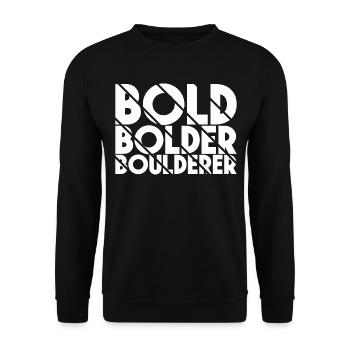 Bloc Bold Bolder Boulderer - Sweat-shirt Unisexe - noir - Devant - Alina (178cm) & Michal (187cm)