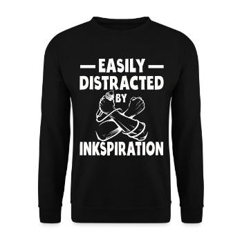 Poetry Slam Tintenspiration Slam-poesie - Unisex Pullover - Schwarz - Vorne - Alina (178cm) & Michal (187cm)