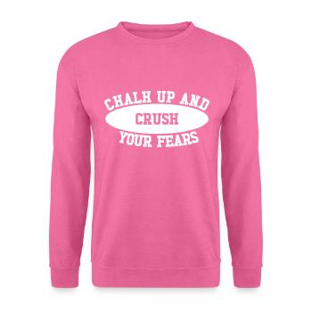 Bouldern Chalk Up Boulderer - Unisex Pullover - Pink - Vorne