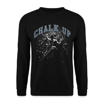 Chalk Up Boulderer - Unisex Pullover - Schwarz - Vorne - Alina (178cm) & Michal (187cm)