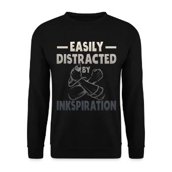 Poetry Slam Tintenspiration Slam-poesie - Unisex Pullover - Schwarz - Vorne - Alina (178cm) & Michal (187cm)