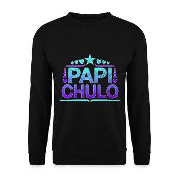 Papi Chulo - Latino Style Design - Sweat-shirt Unisexe - noir - Devant - Alina (178cm) & Michal (187cm)