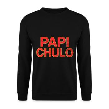 Papi Chulo - Unisex Sweatshirt - black - Front - Alina (178cm) & Michal (187cm)
