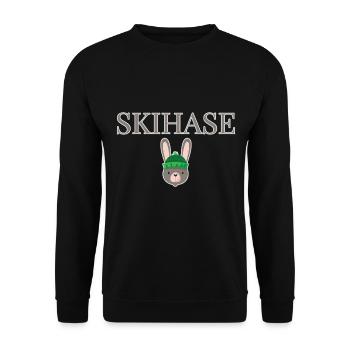 Ski Bunny Winter Bunny - Unisex Sweatshirt - black - Front - Alina (178cm) & Michal (187cm)