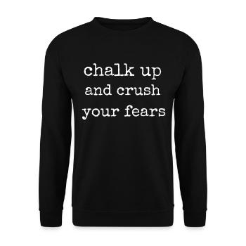 Bouldern Chalk Up Boulderer - Unisex Pullover - Schwarz - Vorne - Alina (178cm) & Michal (187cm)