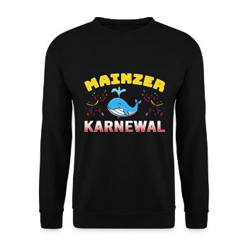 Mainzer KarneWAL Carnival Carnival - Unisex Sweatshirt - black - Front - Alina (178cm) & Michal (187cm)