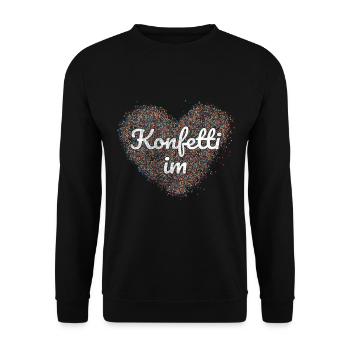 Confetti in the heart - Unisex Sweatshirt - black - Front - Alina (178cm) & Michal (187cm)