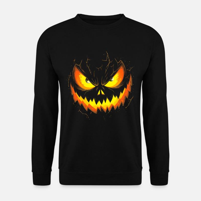Spooky Pumpkin Face Halloween - Unisex Sweatshirt - black