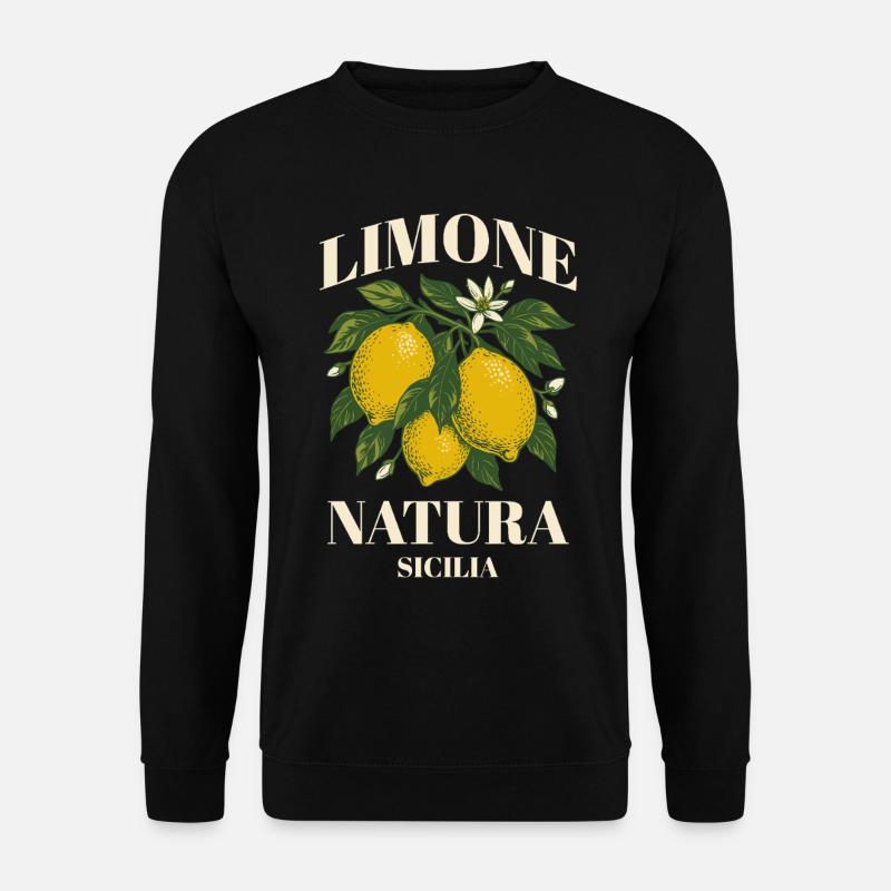 Limone Natura Sicile - Sweat-shirt Unisexe - noir
