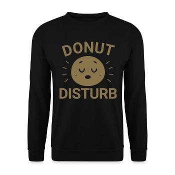 Donut Disturb - Sweat-shirt Unisexe - noir - Devant - Alina (178cm) & Michal (187cm)