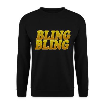 Bling Bling - Unisex Sweatshirt - black - Front - Alina (178cm) & Michal (187cm)