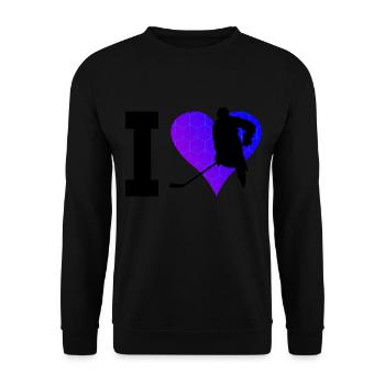 Hockey sur glace Hockey sur glace féminin Hockey sur glace - Sweat-shirt Unisexe - noir - Devant - Alina (178cm) & Michal (187cm)