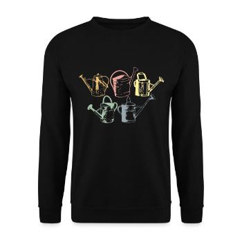 GARTEN GIEßKANNE GÄRTNER - Unisex Pullover - Schwarz - Vorne - Alina (178cm) & Michal (187cm)
