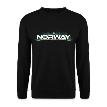 Norway - Northern Lights Experience - Unisex Sweatshirt - black - Front - Alina (178cm) & Michal (187cm)