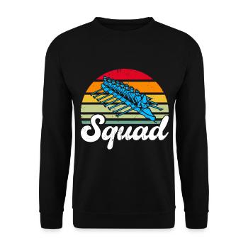 Team Rower Rower Rowing Gift - Unisex Sweatshirt - black - Front - Alina (178cm) & Michal (187cm)