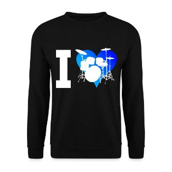 Perkussionist Drum Kit Schlagzeugspieler - Unisex Pullover - Schwarz - Vorne - Alina (178cm) & Michal (187cm)