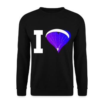 Paragliding Herren Paragleiter Paraglider - Unisex Pullover - Schwarz - Vorne - Alina (178cm) & Michal (187cm)
