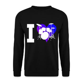 Drums Drummer Drum Kit Women Perkussioni - Unisex Sweatshirt - black - Front - Alina (178cm) & Michal (187cm)