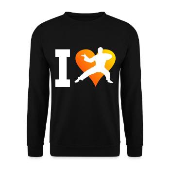 Kungfu Femmes Wushu Kung Fu Arts Martiaux Hommes - Sweat-shirt Unisexe - noir - Devant - Alina (178cm) & Michal (187cm)