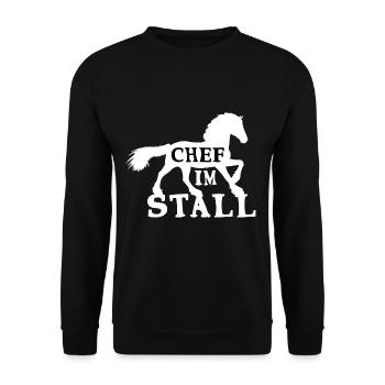 Boss in the stable horse - Unisex Sweatshirt - black - Front - Alina (178cm) & Michal (187cm)