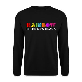 Rainbow Is The New Black Graphic - Unisex Sweatshirt - black - Front - Alina (178cm) & Michal (187cm)
