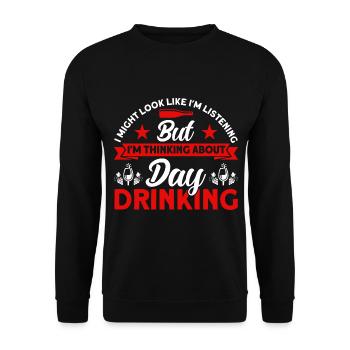 Trinken Party Strand Weingläser Geschenk - Unisex Pullover - Schwarz - Vorne - Alina (178cm) & Michal (187cm)