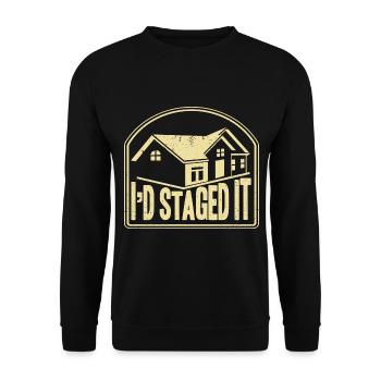 Hausvorstellung Inneneinrichtung Innenarchitekt Ge - Unisex Pullover - Schwarz - Vorne - Alina (178cm) & Michal (187cm)