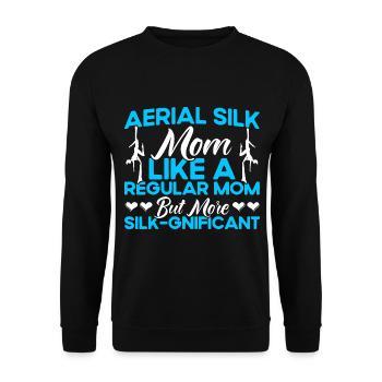 Aerial Silk Aerial Acrobats Aerial Yoga Workout Gesc - Unisex Sweatshirt - black - Front - Alina (178cm) & Michal (187cm)