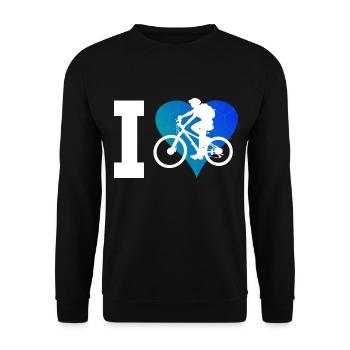 Women's Cyclists Men's Mountain Bike Mountain Bike - Unisex Sweatshirt - black - Front - Alina (178cm) & Michal (187cm)