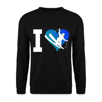 Ski acrobatique Saut à ski Femmes Slopestyle hommes - Sweat-shirt Unisexe - noir - Devant - Alina (178cm) & Michal (187cm)