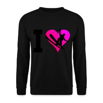 Ski Ski Libre Femmes Slopestyle Hommes Nage Libre Sk - Sweat-shirt Unisexe - noir - Devant - Alina (178cm) & Michal (187cm)