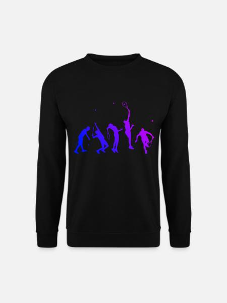 Damen Tennis spielen Herren Tennisspielen Tennissp - Unisex Pullover - Schwarz